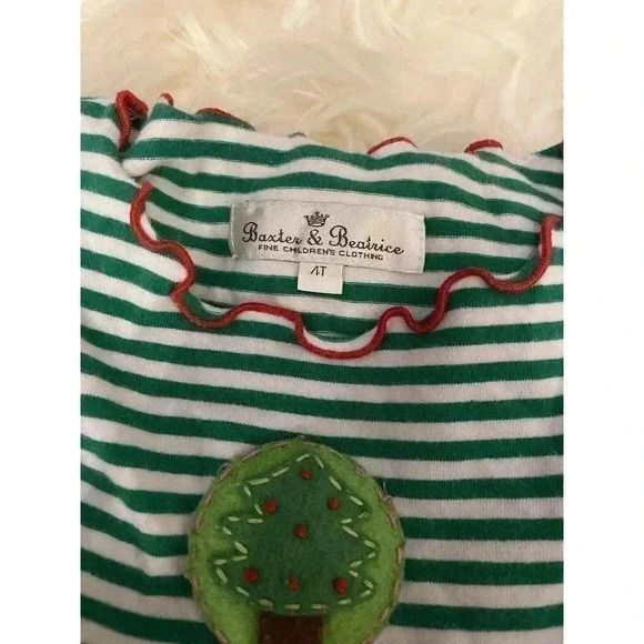 Girls Christmas Dress Sz 4 Peasant Flutter Holiday Outfit 4T Baxter Beatrice - Picture 2 of 6